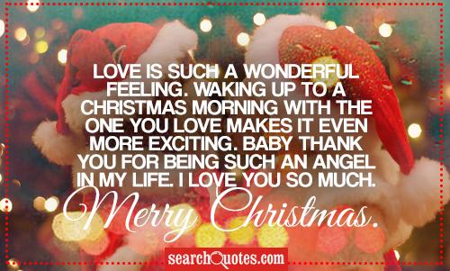 Love is such a wonderful feeling. Waking up to a Christmas morning ...