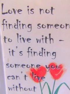 Finding Love Quotes on Love Is Not Finding Someone To Live With   It S Finding Someone You