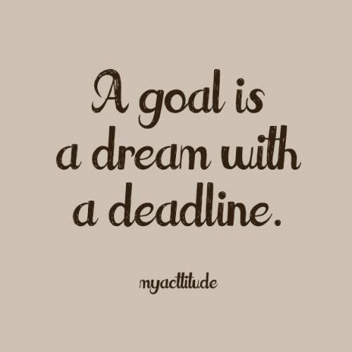 A goal is a dream with a deadline.