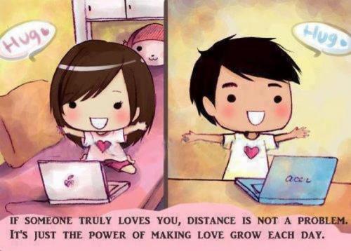 If someone truly loves you, distance is not a problem. It's just the power of making love grow each day.