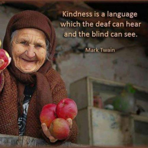 Kindness is a Language which the deaf can hear and the blind can see.
