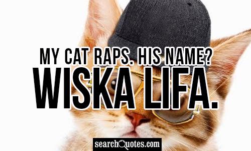 My cat raps. His name? Wiska lifa.